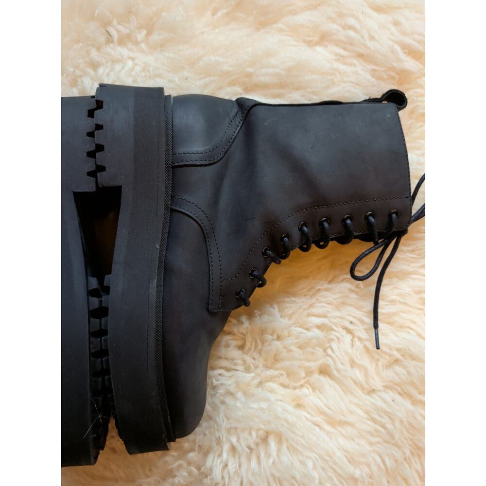 Thursday Boot Co. Quest Black Matte Leather Women's Boot Size 6.5 Combat Moto - Picture 7 of 15